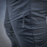 M-Tac Tactical Bukser Patrol Gen II Flex close-up med lynlåsdetalje