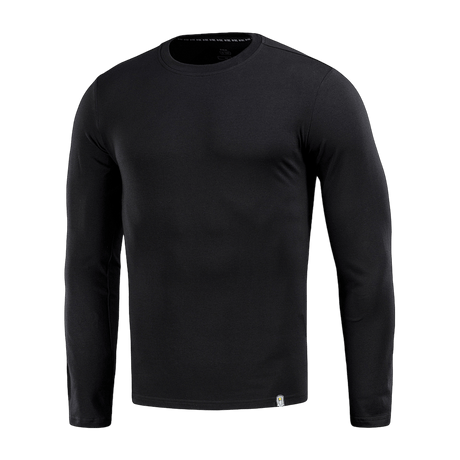 Sort M-Tac Long-sleeve T-shirt 93/7 i bomuld og elastan, ideel til hverdag, sport, jagt og friluftsliv. Blød og holdbar.