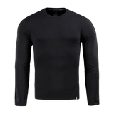 M-Tac Long-sleeve T-shirt 93/7 i sort til hverdagsbrug, uniformer, sport, jagt og friluftsliv, lavet af 93% bomuld og 7% elastan, holdbar og komfortabel.