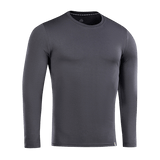 M-Tac Long-sleeve T-shirt 93/7 i grå, lavet af 93% bomuld og 7% elastan, ideel til hverdag, sport og friluftsliv, fremhæver muskelkonturer