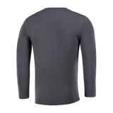 M-Tac Long-sleeve T-shirt 93/7 i grå, lavet af 93% bomuld og 7% elastan, velegnet til hverdag, sport, jagt og friluftsliv.