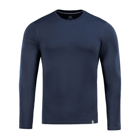 M-Tac Long-sleeve T-shirt 93/7 i mørkeblå, lavet af 93% bomuld og 7% elastan for holdbarhed og komfort til daglig brug og udendørsaktiviteter