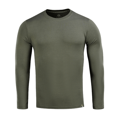 M-Tac Long-sleeve T-shirt 93/7, lavet af bomuld og elastan, ideel til hverdag, sport og friluftsliv, khakifarvet