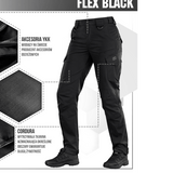 M-Tac Bukser Aggressor Dame Flex i sort, lavet af holdbart, let materiale med Teflon-impregnering, ideelle til træning og arbejde.