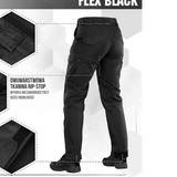 M-Tac Bukser Aggressor Dame Flex i sort, tæt pasform, teflon-impregneret stof med komfortabel pasform til træning og rejser.