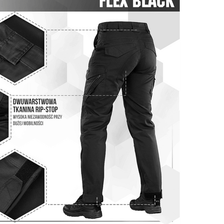 M-Tac Bukser Aggressor Dame Flex i sort, tæt pasform, teflon-impregneret stof med komfortabel pasform til træning og rejser.