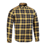 M-Tac Redneck Skjorte i Navy Blue/Yellow med forstærkede skuldre, justerbare ærmer, lavet af polyester og viscose, for komfort og holdbarhed.