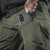 M-Tac Bukser Rubicon Flex i grøn med innovativ cargo-lomme og mobiltelefon, perfekt til træning og udendørs aktiviteter