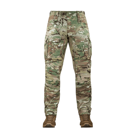 M-Tac Bukser STURM NyCo Extreme Gen.II i camouflagemønster med forstærkede knæ og fleksible indlæg til taktisk brug.