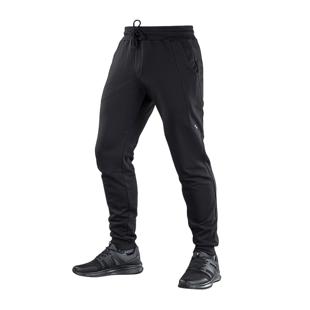 M-Tac Bukser Stealth Cotton alsidige sportsbukser i 100% bomuld med elastik i taljen, to sidelommer og fri bevægelse, sort farve.