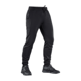 M-Tac Bukser Stealth Cotton - herrebukser i 100% bomuld, elastisk talje, sort farve, med sidelommer, til sport og fritid.