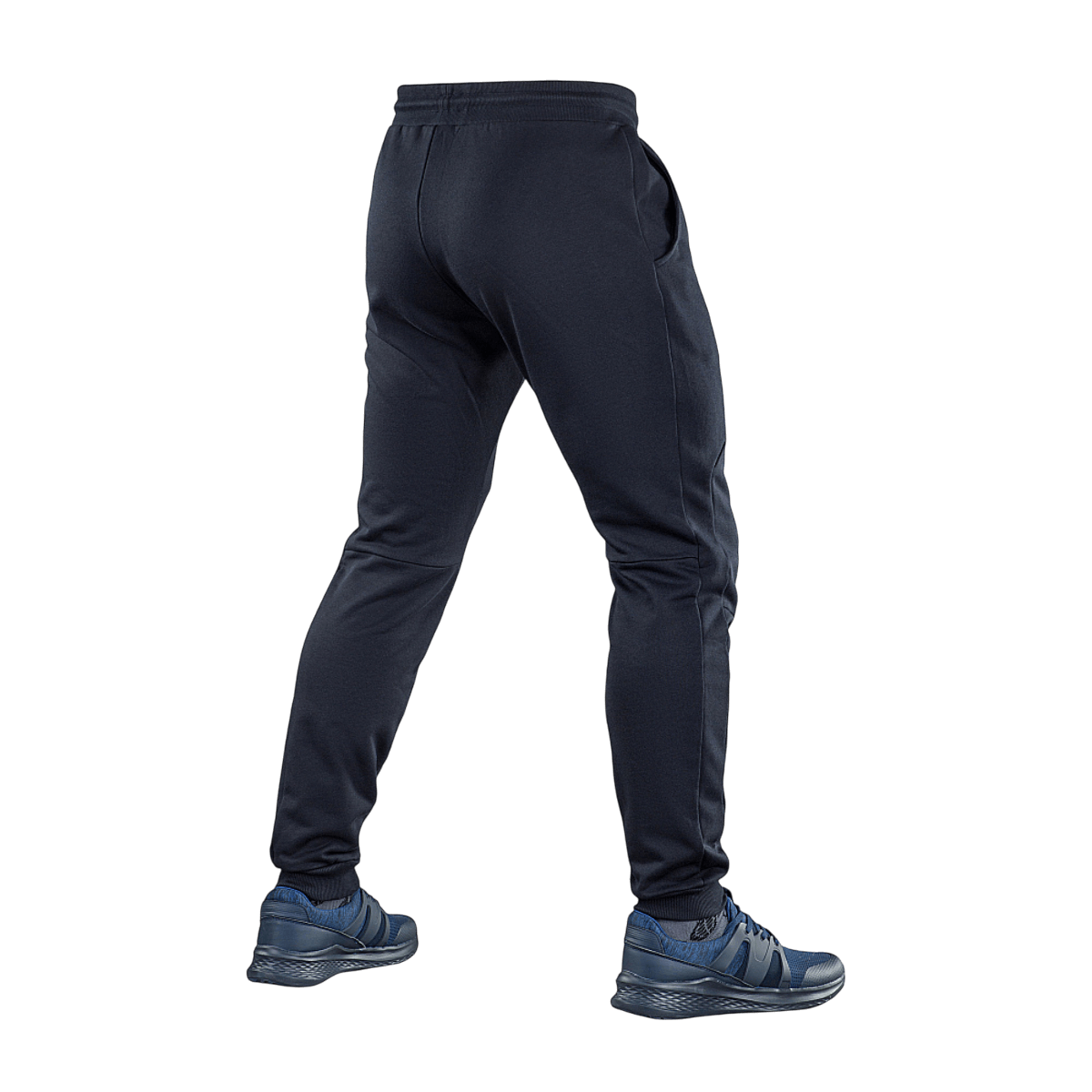 M-Tac Bukser Stealth Cotton set bagfra, sort sportsbuks med elastikbånd i taljen, 100% bomuld for komfort og åndbarhed under træning.