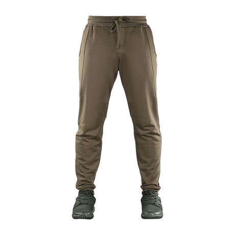 M-Tac Bukser Stealth Cotton i brun med elastik i taljen og sidelommer, perfekte til sport og hverdag, lavet af 100% bomuld.