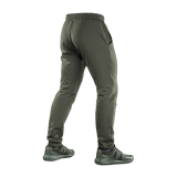 M-Tac Bukser Stealth Cotton sportsbukser i bomuld med elastik i taljen, set bagfra, perfekt til løb og fitness.