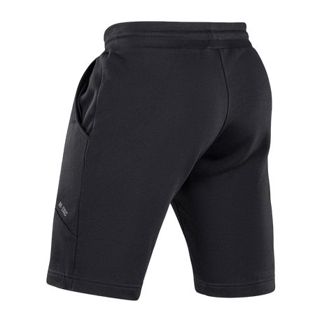 M-Tac Shorts Casual Fit Cotton i sort bagfra med elastik i taljen og originale sidelommer, perfekt til aktiv brug og sommerkomfort.
