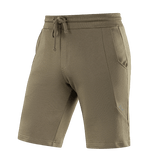 M-Tac Shorts Casual Fit Cotton i olivenfarve med sidelommer og elastik i taljen, perfekt til sommeraktiviteter.