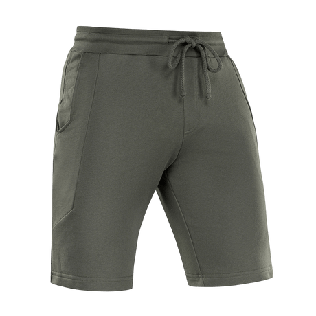 M-Tac Shorts Casual Fit Cotton i 100% bomuld, grøn farve, elastisk talje, ideel til sommer og aktiv brug, med to sidelommer.