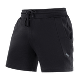 M-Tac Shorts Sport Fit Cotton i sort med åndbart 100% bomuld og elastisk talje, to sidelommer, ideel til træning eller hverdag.