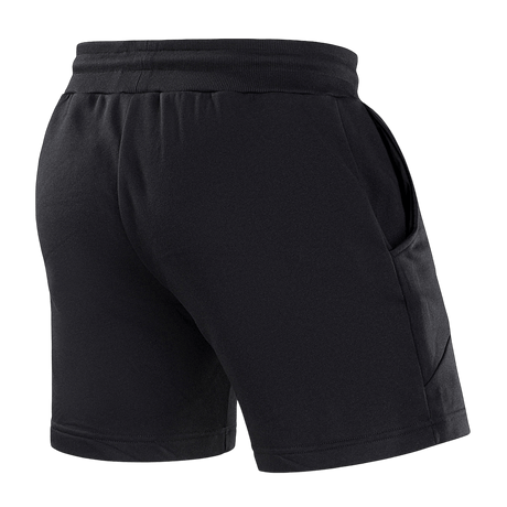 M-Tac Shorts Sport Fit Cotton i sort med elastik i taljen og sidelommer, åndbar 100% bomuld, perfekt til træning og hverdagsbrug.