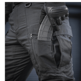 Nærbillede af M-Tac Bukser Army NYCO Extreme med elastiske materialer i sort stof.