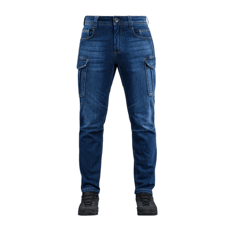 M-Tac Jeans Aggressor i slidstærkt denim med taktiske lommer og klassisk lukning