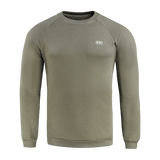 M-Tac Cotton Sweatshirt i olivengrøn perfekt til løb, fitness og daglig brug, lavet af 100% bomuld for maksimal komfort.