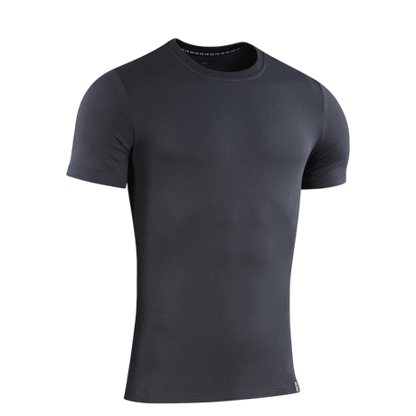 M-Tac T-shirt 93/7 Summer i mørkegrå, ideel til hverdagsbrug med 93% bomuld og 7% elastan for åndbar komfort og elegant pasform.
