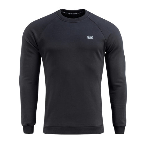 M-Tac Sweatshirt Cotton Hard - varm 100% bomuldssweatshirt med ribkanter og reflekterende logo, perfekt til daglig komfort.