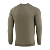 M-Tac Sweatshirt Cotton Hard i olivengrøn bomuld, set bagfra, med ribkanter på ærmerne og taljen, velegnet til hverdag.