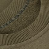 Detaljebillede af M-Tac Sweatshirt Cotton Hard med ribkant ved halsen for komfort og holdbarhed.