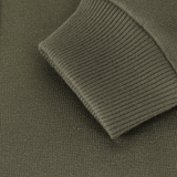 Detalje af M-Tac Sweatshirt Cotton Hard ærme og stof i 100% bomuld, ribkant viser komfort og kvalitet.