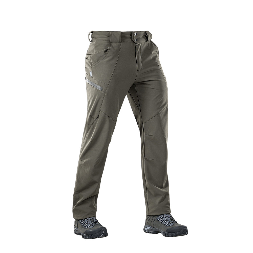 M-Tac Bukser Soft Shell Vinter med fleeceforing, vind- og vandafvisende design i olivengrøn til efterår og vinter.