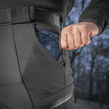 M-Tac Bukser Soft Shell Vinter med fleecefor, designet til varmeisolering og åndbarhed, fremhæver robust pålidelighed i kolde årstider.