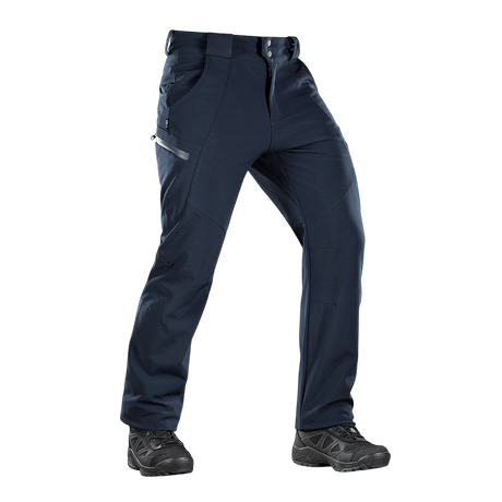 M-Tac Bukser Soft Shell Vinter i blå med fleeceforing, ideel til efterår og vinter, vind- og vandafvisende.