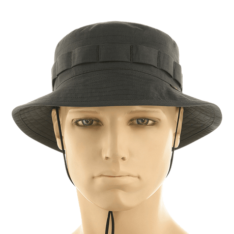 M-Tac Panama Rip-Stop hat med semi-stiv skygge og ventilationshuller, inspireret af amerikansk Boonie-model, sort farve