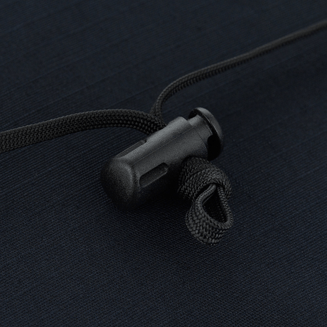 Sort snor og stop på M-Tac Panama Rip-Stop hat, lavet af rip-stop materiale, detaljeret visning for army-mode.