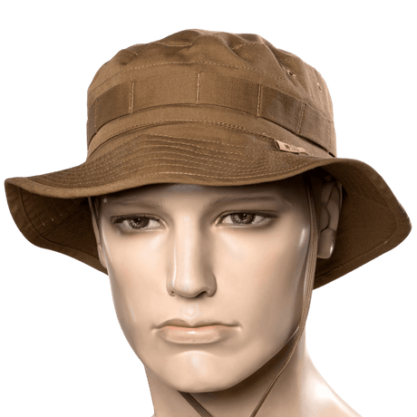 M-Tac Panama Rip-Stop army-hat med semi-stiv skygge og ventilationshuller, inspireret af Boonie-model, brun farve