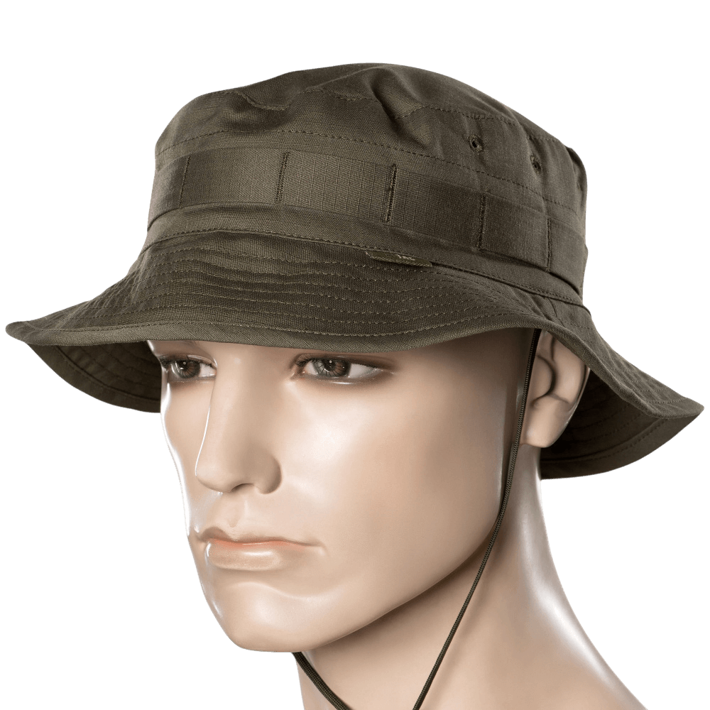 M-Tac Panama Rip-Stop army-hat med semi-stiv skygge og ventilationshuller, inspireret af Boonie-model, på mannequin