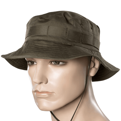 M-Tac Panama Rip-Stop army-hat med semi-stiv skygge og ventilationshuller, inspireret af Boonie-model, på mannequin