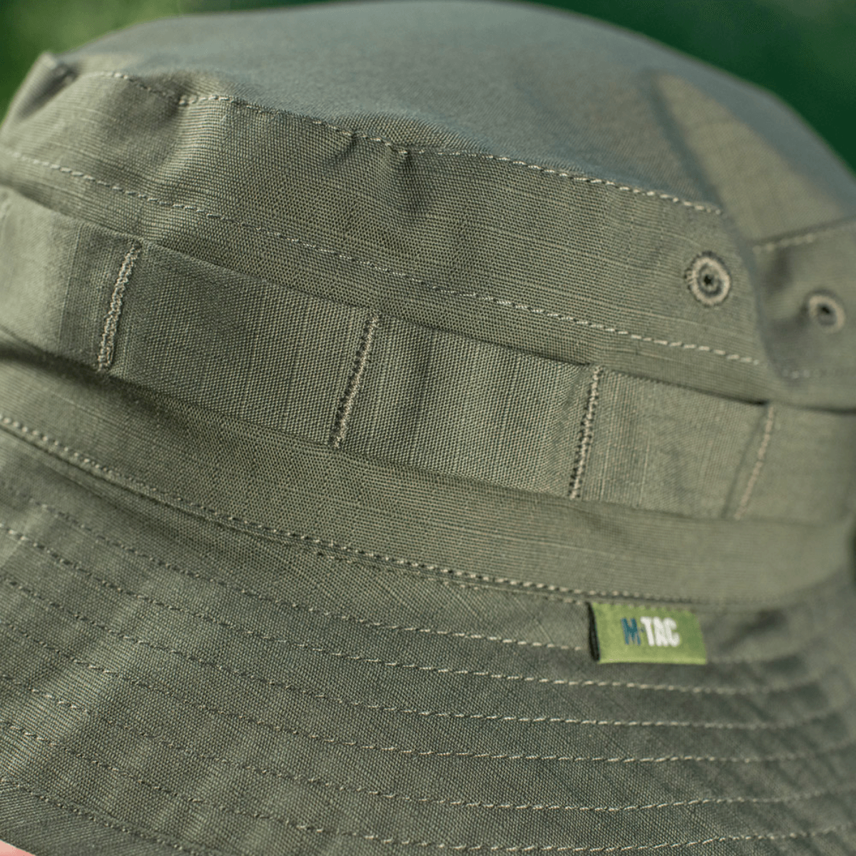 M-Tac Panama Rip-Stop army-hat med ventilationshuller og snor, inspireret af Boonie-model, lavet af rip-stop materiale.