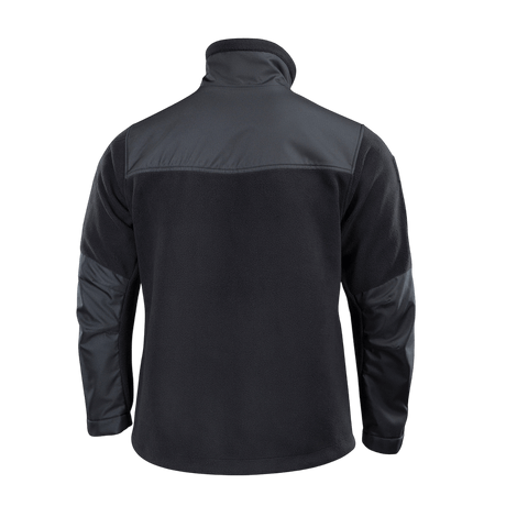 M-Tac Alpha Microfleece Jakke Gen.II sort fleecejakke med forstærkede skuldre og ærmer, bagfra. Ideel til taktisk brug og outdoor.