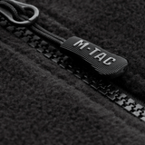 Nærbillede af lynlås på M-Tac Alpha Microfleece Jakke Gen.II, viser holdbar fleece og kvalitetsdetaljer i jakken.