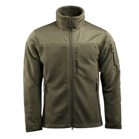 M-Tac Alpha Microfleece Jakke Gen.II forstærket fleecejakke, ideel til koldt vejr og taktisk brug med Oxford nylon for slidstyrke.