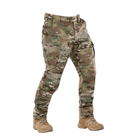M-Tac Bukser Aggressor Elite NYCO i camouflagemønster, skræddersyet i holdbart NYCO rip-stop stof, perfekte til taktiske aktiviteter.
