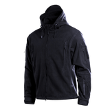 M-Tac Division Gen.II Windblock Fleecejakke i sort farve, designet til varme og vindbeskyttelse, ideel som yderlag eller mellemlag.