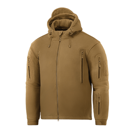 M-Tac Division Gen.II Windblock Fleecejakke i brun, designet til maksimal varme og vindbeskyttelse, ideel til koldt vejr.