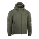 M-Tac Division Gen.II Windblock Fleecejakke i grøn, designet til at levere maksimal varme og beskyttelse mod vind i koldt vejr.