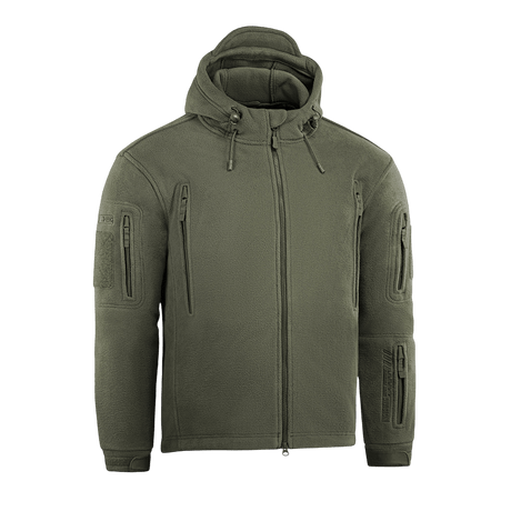 M-Tac Division Gen.II Windblock Fleecejakke i grøn, designet til at levere maksimal varme og beskyttelse mod vind i koldt vejr.