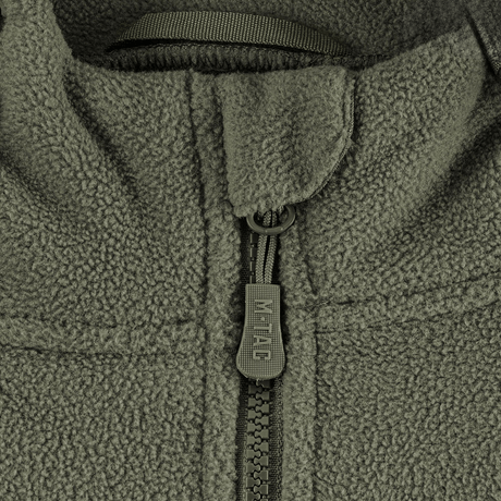 Nærbillede af M-Tac Division Gen.II Windblock Fleecejakke med lynlås og blødt fleece materiale, ideel til koldt vejr.
