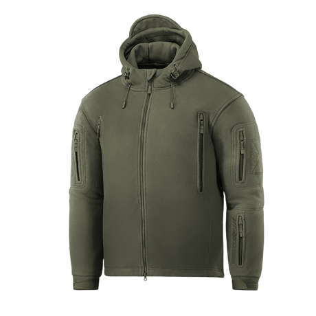 M-Tac Division Gen.II Windblock Fleecejakke i olivengrøn til maksimal varme og beskyttelse mod vind, ideel til alle vinterforhold.